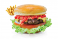 Royal Cheetos Burger with chips