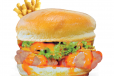 Crunchy Spicy Chicken Burger with chips