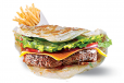 Grilled Burger Paratha Sandwich