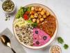 Grilled Halloumi Beetroot Hummus Buddha Bowl