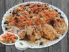 Afghani Qabli Pulao Rice With Chicken Boti Kabab