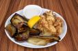 Mix Fried Cauliflower and Eggplant platter