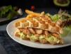 Chicken ِAvocado Waffle Sandwich