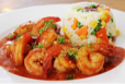 Prawns Chilly and White Rice