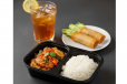 Crispy Fish Tangy Sauce With Jasmine Rice and Veg Spiring Rolls