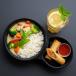 Thai Green Curry Veg With Jasmine Rice and Veg Spring Rolls