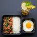 Minced Chicken With Chilli and Basil With Jasmine Rice and Sunny Side Egg