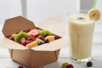 Mixed Fruits Box With Banana Juice