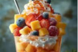 Mixed Fruits With Mango Ice Cream
