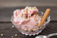 Strawberry Ice Cream With Mixed Nuts