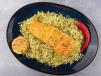 Healthy Salmon Steak on charcoal