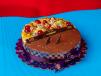 Semi Chocolate With Fruits Cake