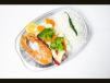 Healthy grilled Salmon Meal