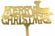 Merry Christmas Gold Reindeer Topper