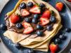 Milk Chocolate Mix Berries Crepe