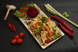 Mushroom Salad With Vegetables And Cashew Nut