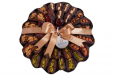 Daima Stuffed Dates Platter Silver Round Tray 1285gm