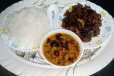 MUTTON SET WITH KHATTI DAL and WHITE RICE