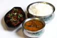 TALAWA GOSHT SET WITH KHATTI DAL and WHITE RICE