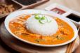 Chicken curry sauce with rice