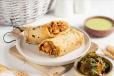 Chicken Achari Tikka Roll.