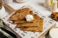 Chicken Keema Paratha With Curd.