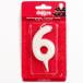 CANDLE NUMBER  6 (1PC)