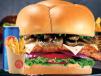 Grilled Mushroom Burger Sandwich With Pepsi