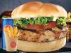 Grilled Chicken Burger Sandwich With Pepsi