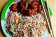 Veg Fried Rice + Gobi Manchurian