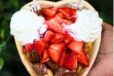 Pan Cake With Nutella, Fruits And Ice Cream