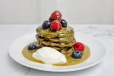 Pan Cake With Pistachio And Fruits