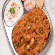Tawa Pulao with Raita