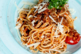 Beef Bolognese With Spaghetti Pasta
