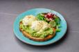 Avocado Toast With Poached Eggs And Hollandaise Sauce