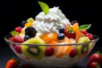 Fruit Salad With Ice Cream
