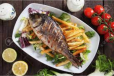 Whole Fish 1Pcs    With French Fries , Souce And Salad
