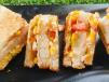 Cheese Corn Bell Pepper Sandwich 3 Layered