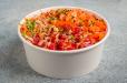 Spicy salmon and Tuna Poke Bowl