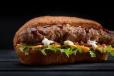 Minced Kobeda Meat Kebab Sandwich