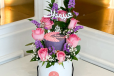Eid box cake with flowers