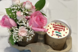 EMIRATI WOMENS DAYS CAKE IN A CUP AND FLOWER IN A CUP