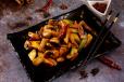 Sauteed Zucchini Baby Corn and Mushroom Ginger Chilli