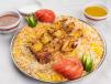 Sheesh Tawook Mandi Meal With Mandi Rice + Lentil Soup + Red Sauce + Yoghurt Salad