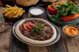 حمص شاورما اللحم  / HUMMUS BEEF SHAWARMA 