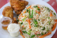 Fried Rice with Broasted Chicken