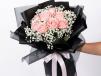 Pink Noir Rose andamp; Gypso Bouquet