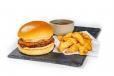 Kafta Burger and Potato Wedges
