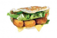 Jumbo Prawns Paratha Sandwich