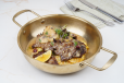 SLICES MEAT WITH POTATOES LEMON and GARLIC